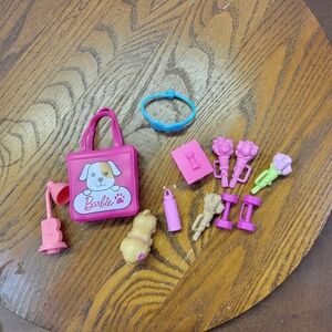 Lot Barbie Accessories Bag Water Bottles Dog Weights Sleep Mask Gift Flowers